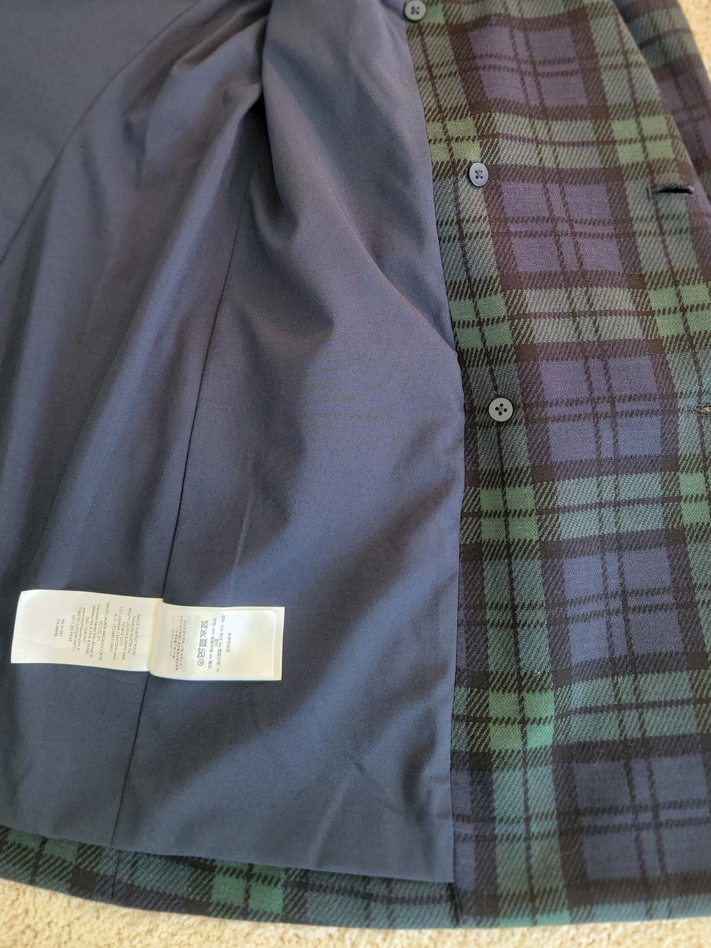 Lauren Ralph Lauren Tartan Plaid Blazer Size 12 NWT Gold buttons - Picture 9 of 10